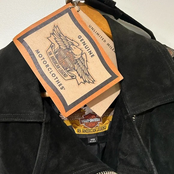 Harley-Davidson Black Leather Motorcycle Jacket NEW - Picture 2 of 8